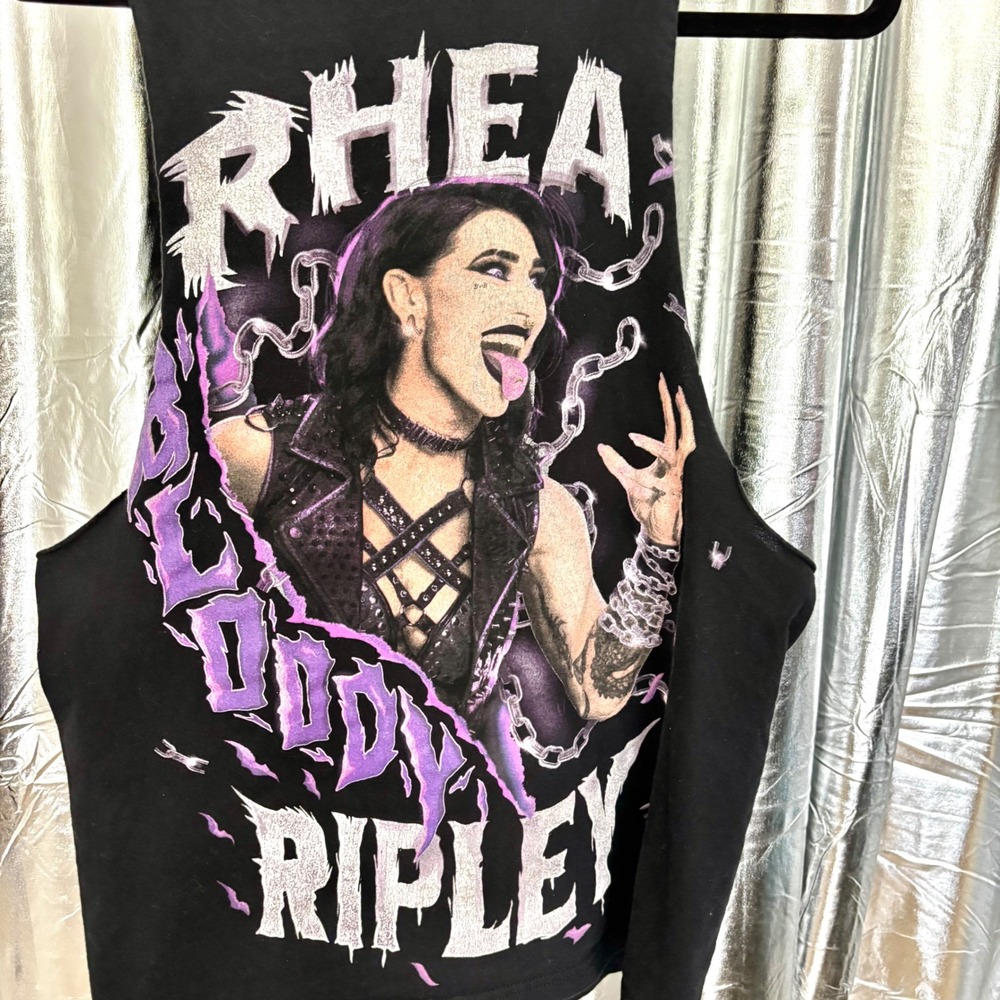 WWE Rhea Ripley "Bloody Ripley" DIY Cut Sleeve Tee - Picture 2 of 5